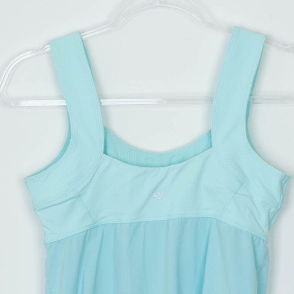 Lululemon Womens Run: Ta Ta Topper Tank Top Size 6 Aquamarine Running Workout‎ - Picture 7 of 8
